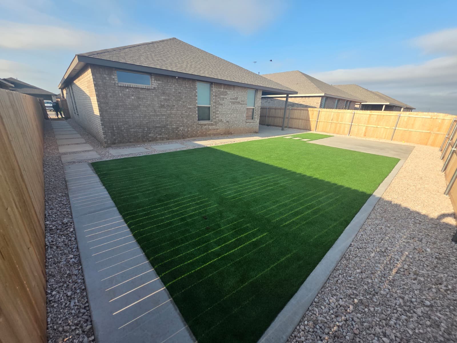 Turfing jobs: Modern Garden with Artificial Turf